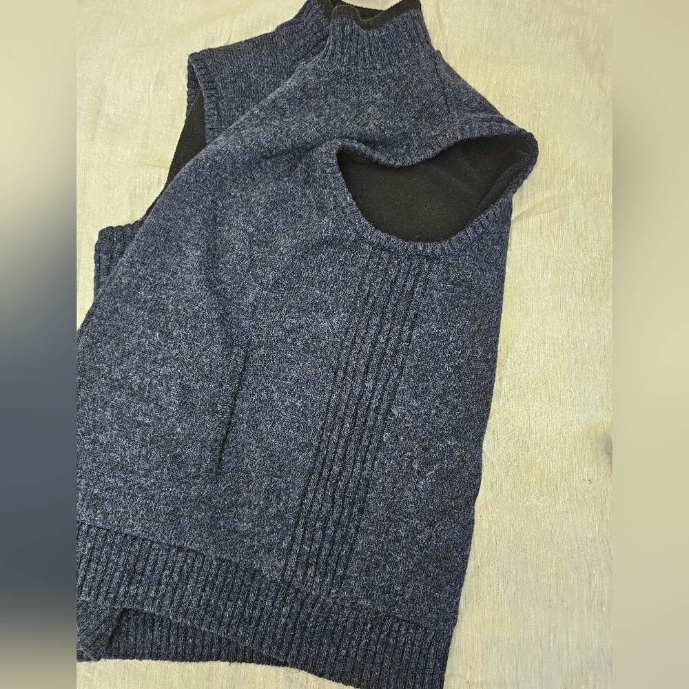 Pendleton Double Zip Reversible Shetland Wool And Fleece Vest Men's XL - Picture 4 of 10